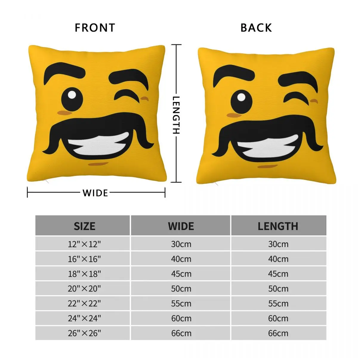 Brick Face Moustache Guy Pillowcase Polyester Linen Velvet Creative Zip Decor Home Cushion Cover