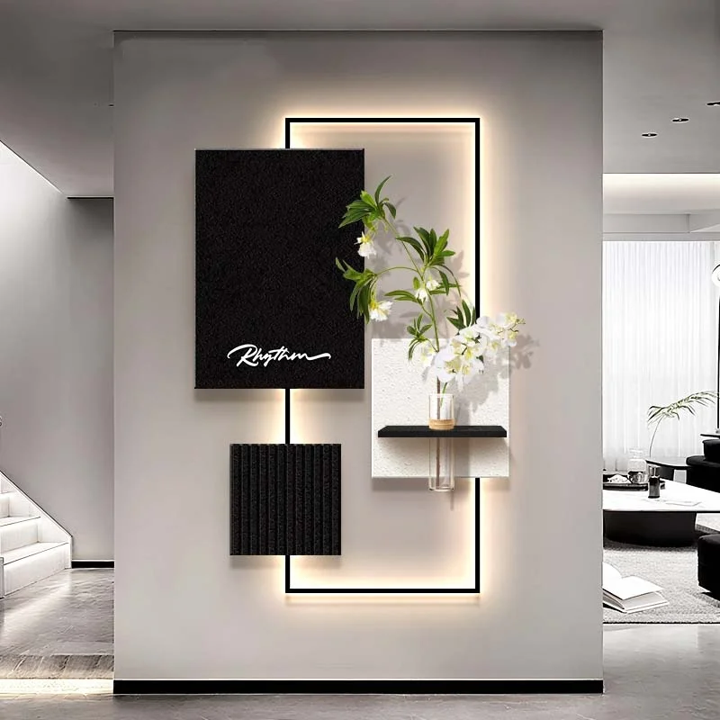 غرفة المعيشة الحديثة وحدة إضاءة LED جداريّة مصابيح للممر المدخل الحد الأدنى معلقة اللوحة زهرية أضواء جدارية بريق إضاءة ديكورية