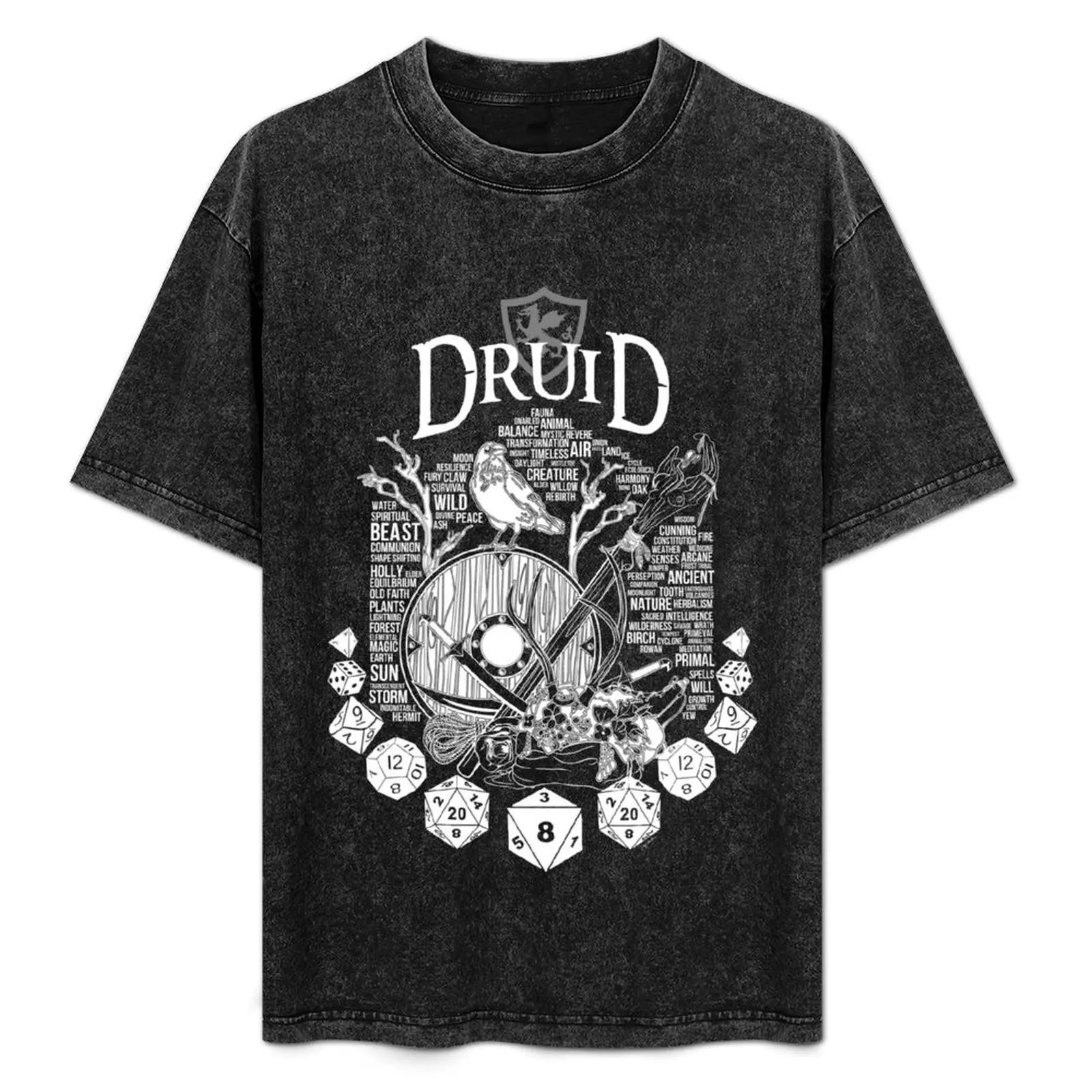 

RPG Class Series: Druid - White Version T-Shirt Plus Size Gym Sports T-Shirt