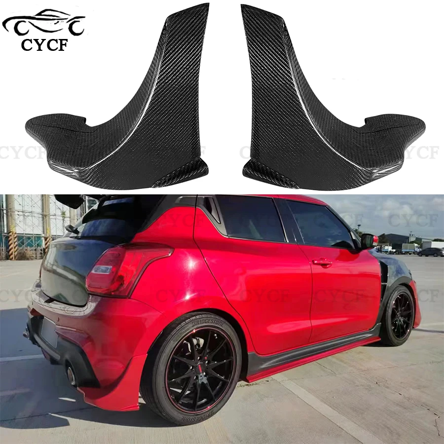 For Suzuki Swift Sports ZC33S Series High quality Carbon Fiber Rear Bumper Wrap Corner Diffuser Side Spoiler Body Kit