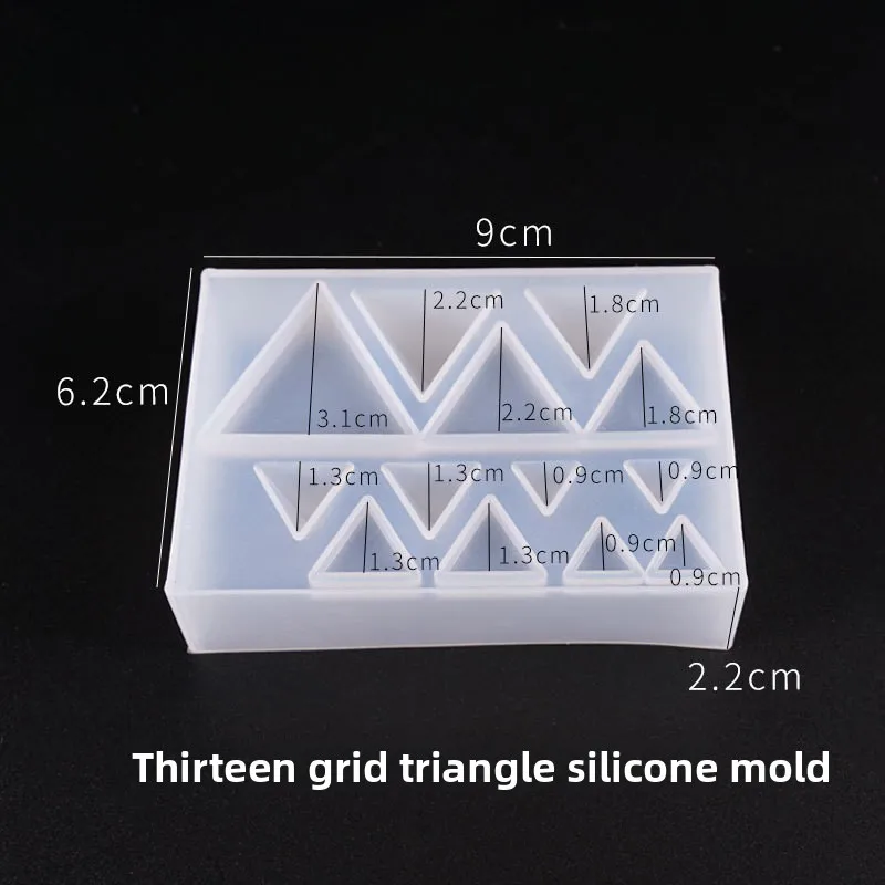 Triangular and Small Square Silicone Molds Made of Epoxy Resin Can Be Used for Surface Mount Pendant Accessories and Ice Cubes - view 4
