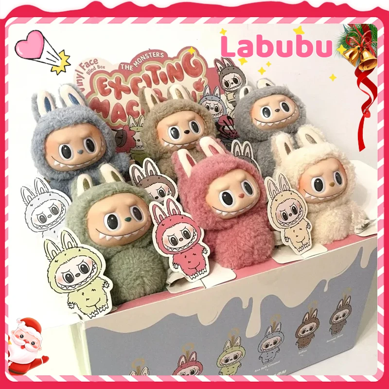 

Labubu The Monsters Heartbeat Macaron Enamel Face Cute Stuffed Pvc Figurine Tabletop Ornament Kawaii Toy Kid Christmas Gift