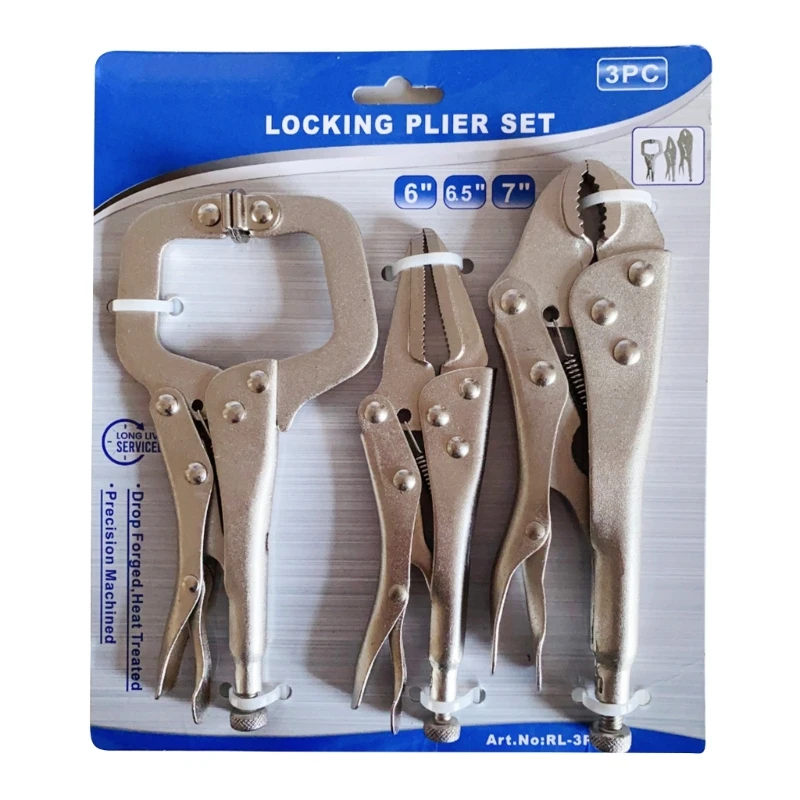 

3Pcs C-Clamp Locking Pliers with Swivels Pad Welding Clamps Vises Grip C Clamps Heavy Duty Pocket Hole Clamp Adjustable 37JD