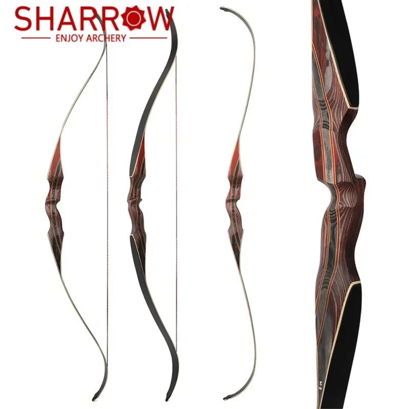 

Archery 64'' Longbow Wooden Laminated Traditional Bow 30/35/40/45/50/55/60 Lbs,Recurve Bow Shooting Training Hunting Accessories