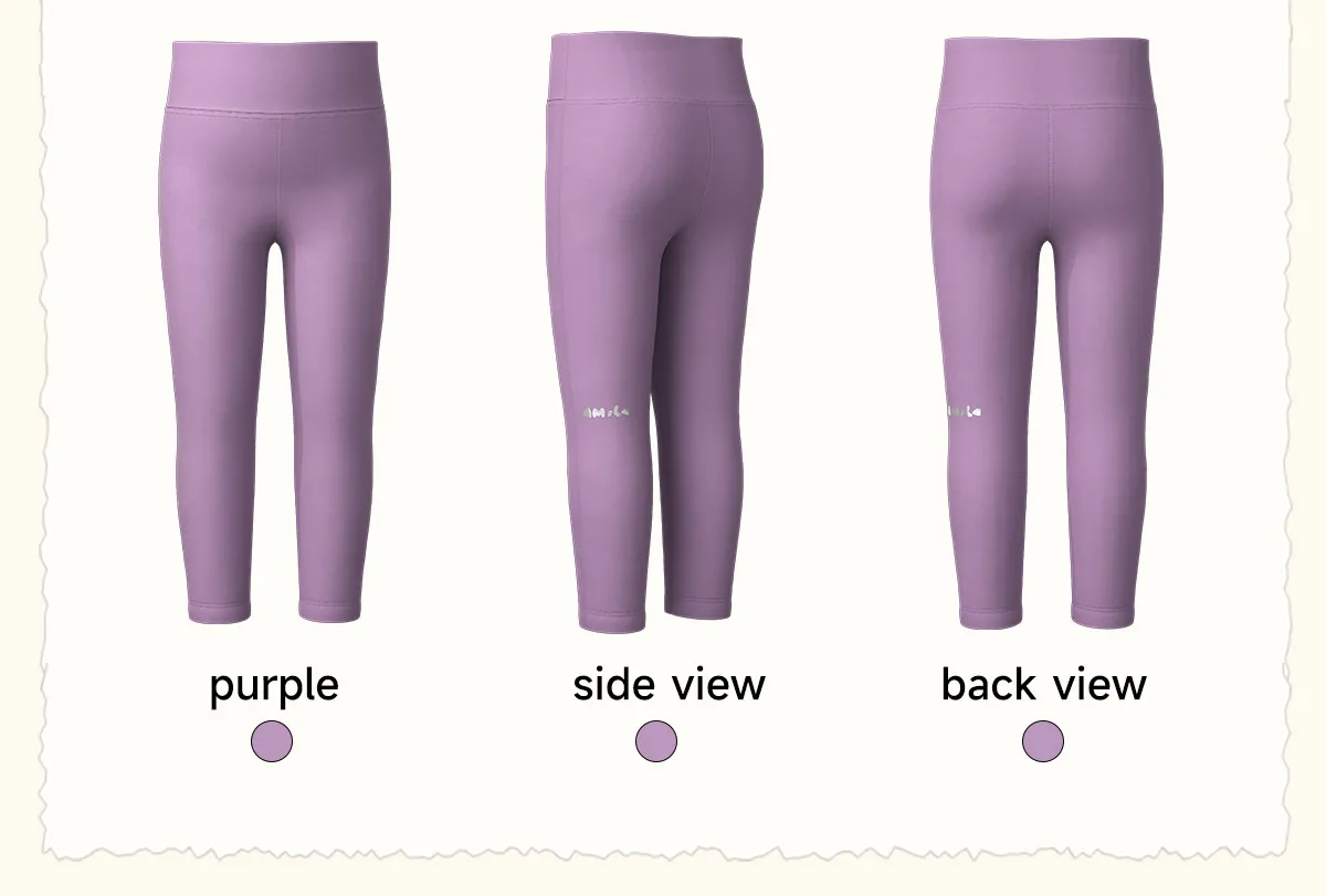Amila 2026 Frühlings-Mädchenunterhose, hohe Elastizität, nicht verformbar, vielseitige Yogahose, Kinderbekleidung, Hose – Detail 6