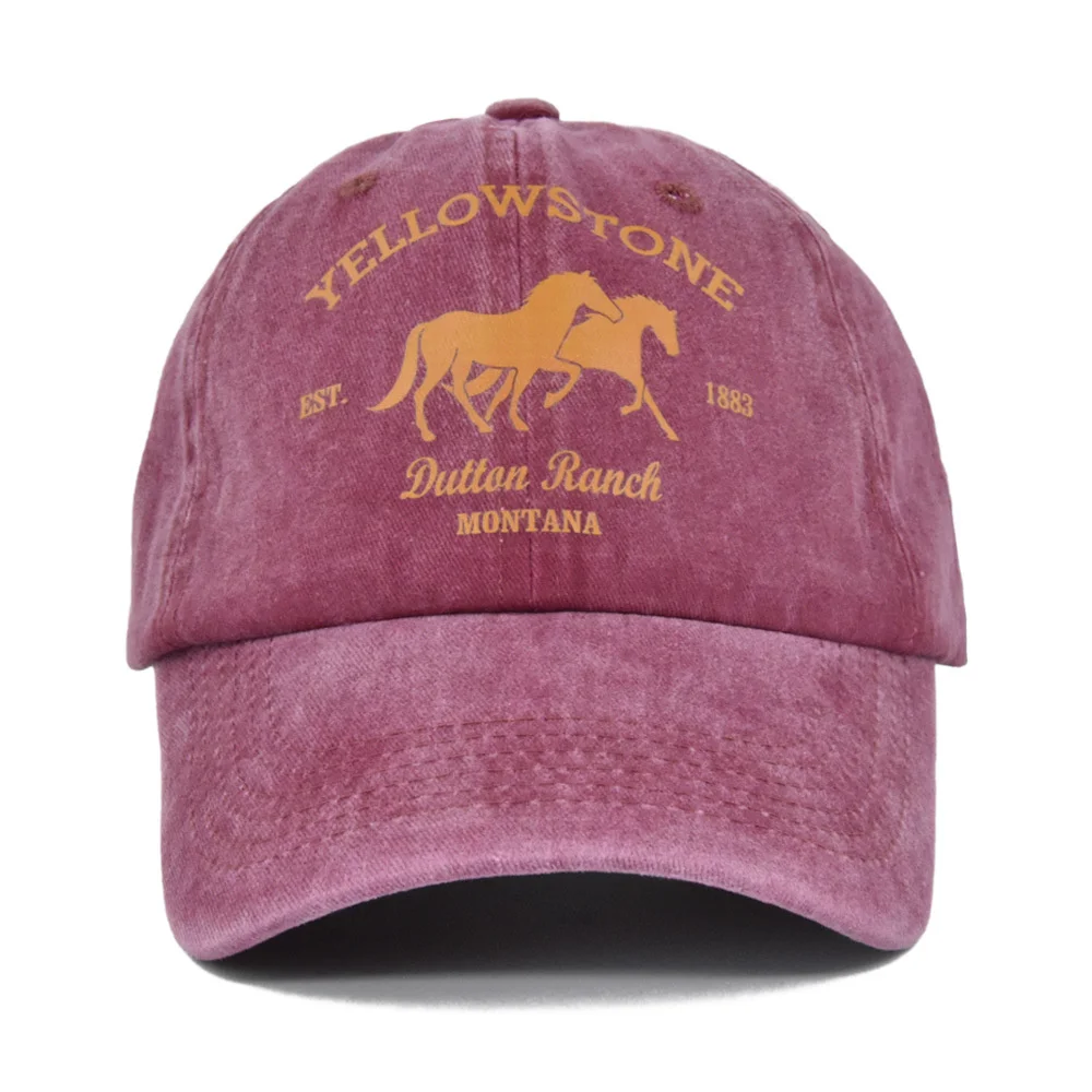 Yellowstone Dutton Ranch Baseball Cap Vintage Washed Cotton Dad Hat Distressed Sports Hat Snapback Hat Visors