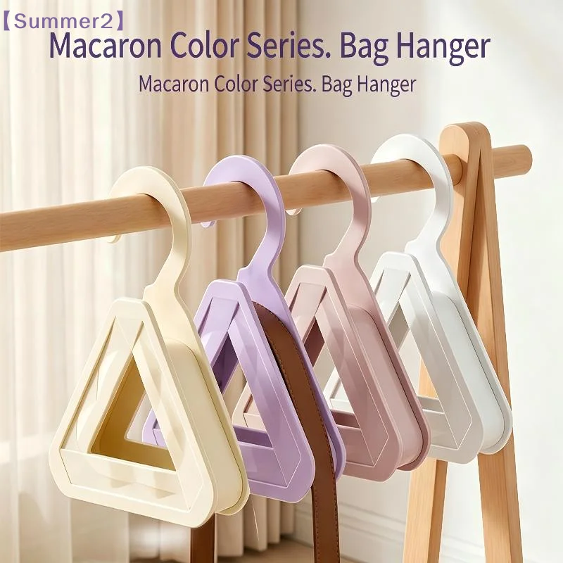 【Xia2】Plastic Triangle Bag Hanger Handbag Hat Scarf Storage Rack Wardrobe Backpack Hook Holder Closet Space-Saving Organizer{S}