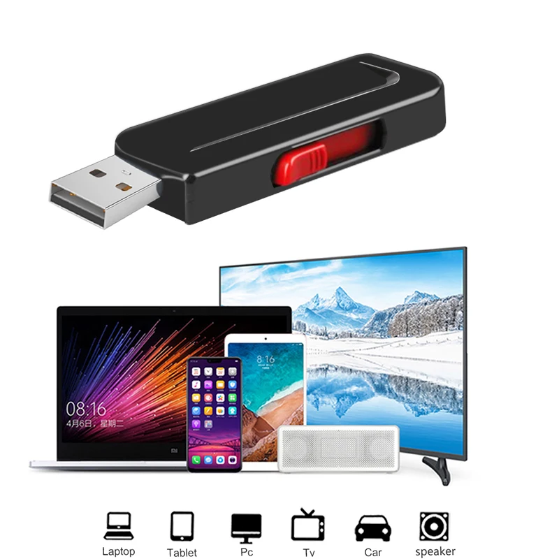 Clé USB Push-pull en métal, clé USB 16 go 32 go 64 go 128 go, clé USB, clé USB, disque U