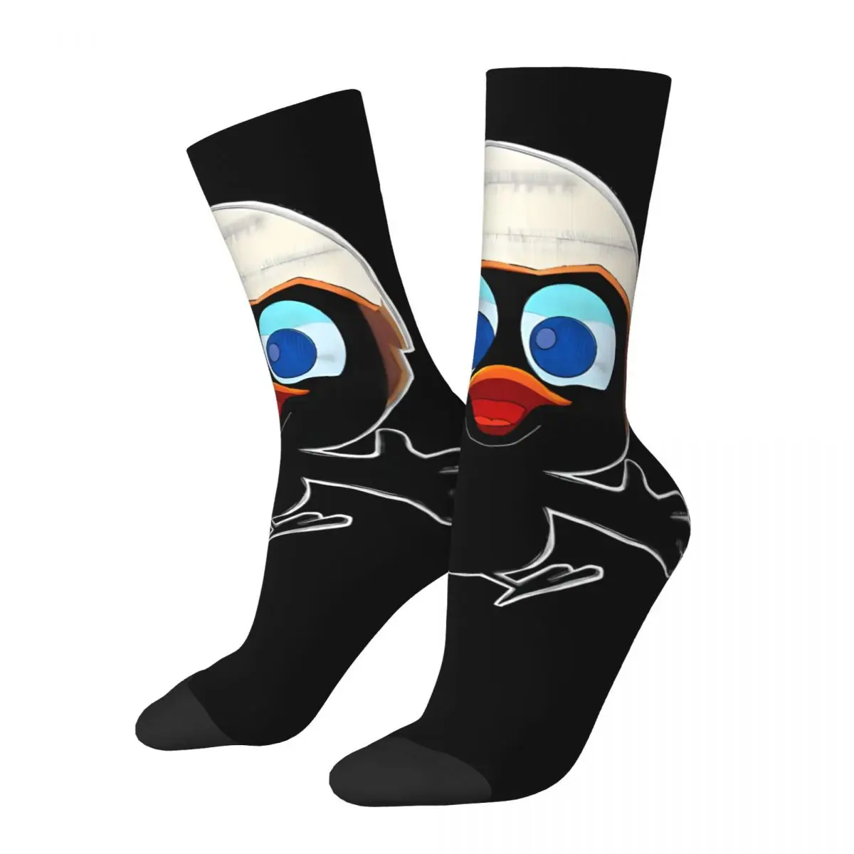 Hip Hop Retro Nimble Crazy Men's compression Socks Unisex Calimero Harajuku Pattern Printed Funny Novelty Happy Crew Sock Boys