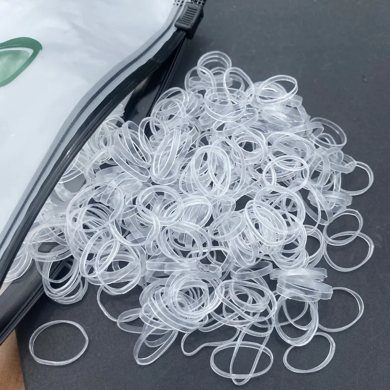 1000 Stück dicke Einweg gummibänder Baby haargummi mädchen Pferdes chwanz Kinder haar elastische breite Haar gummis für Kinder haarschmuck mädchen – Detail 19