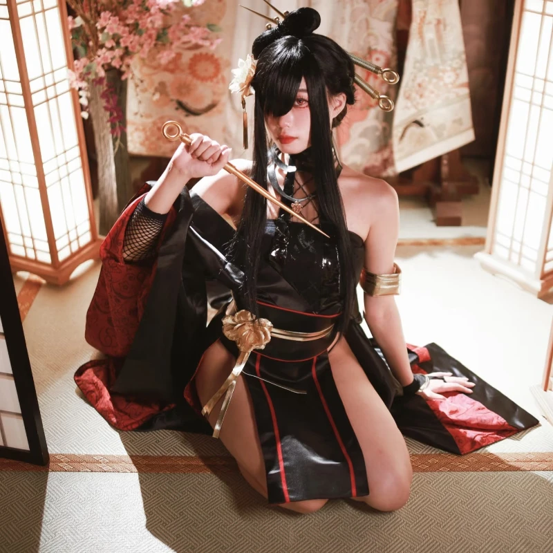 Anime SPY×FAMILY Yor Forger Cosplay Costume Wig Props Ninja Japanese Style Anime Roleplay Fullset Halloween Carnival Party Comic