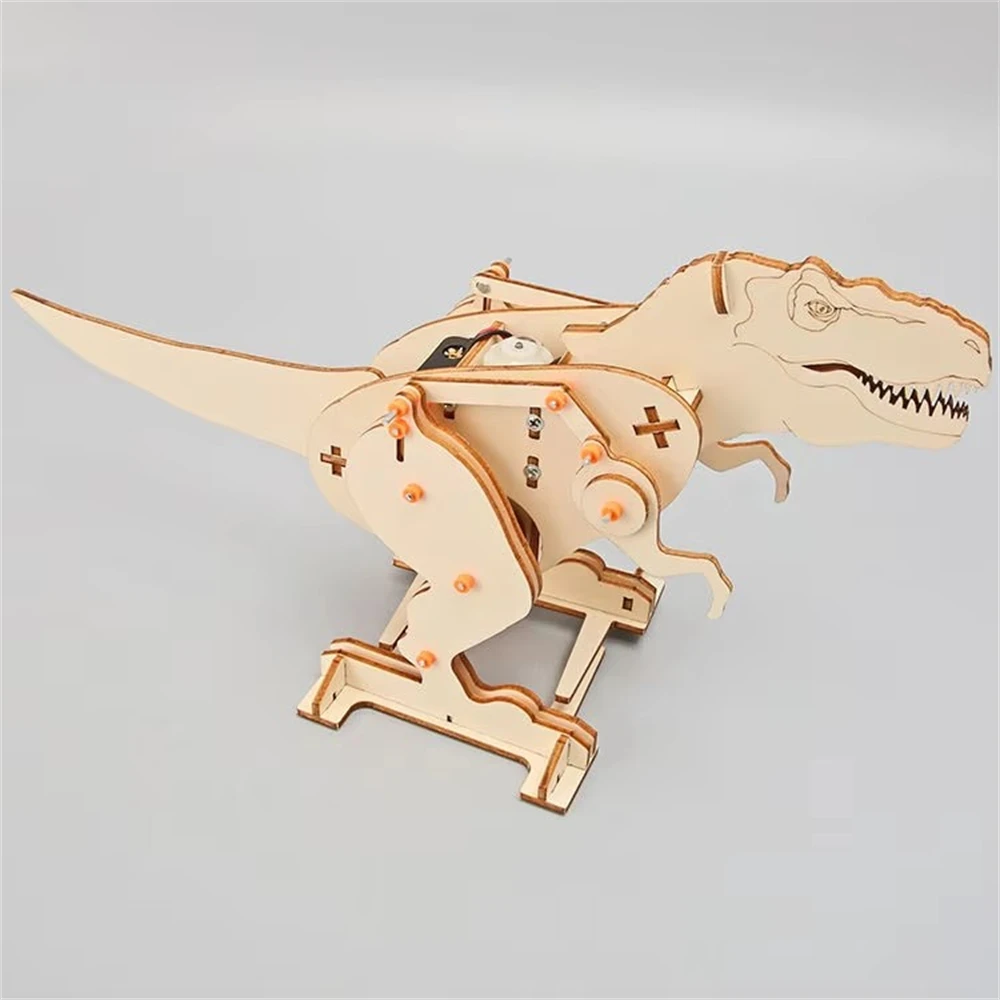 Wooden Jigsaw Puzzle Tyrannosaurus Model Assembly Kit DIY Children's Science Experiment Education Puzzle Toy Student Technology