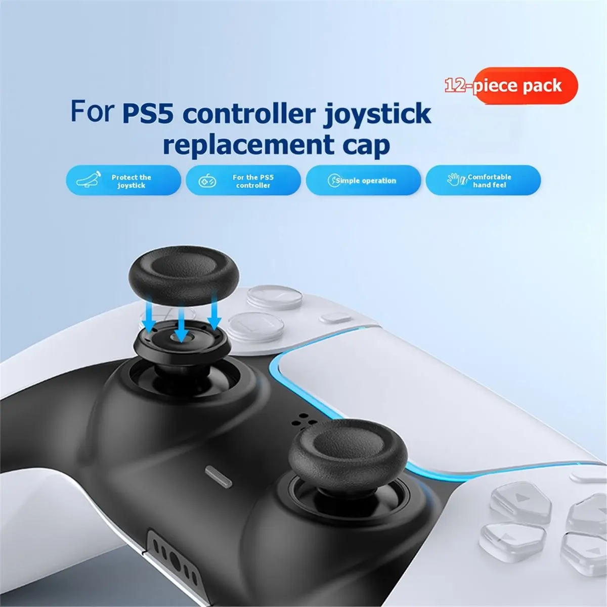 New Electronics 12PCS Replacement Joystick Caps for Console Repair Cap for Broken Joysticks Button Cap for / SLIM/ PRO
