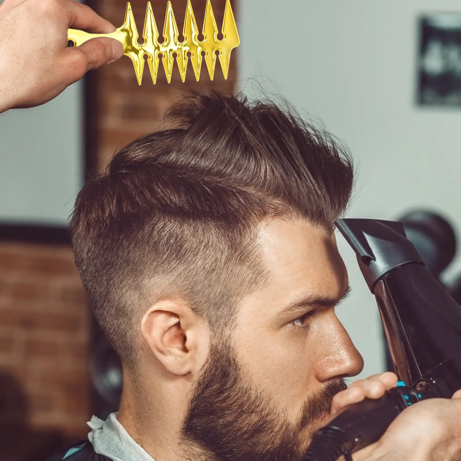 Styling Comb Textured Hairdressing Abs Retro Modeling Durable Men Comb Smooth Teeth Scalp Massage Portable Oil Hair Salon Supply