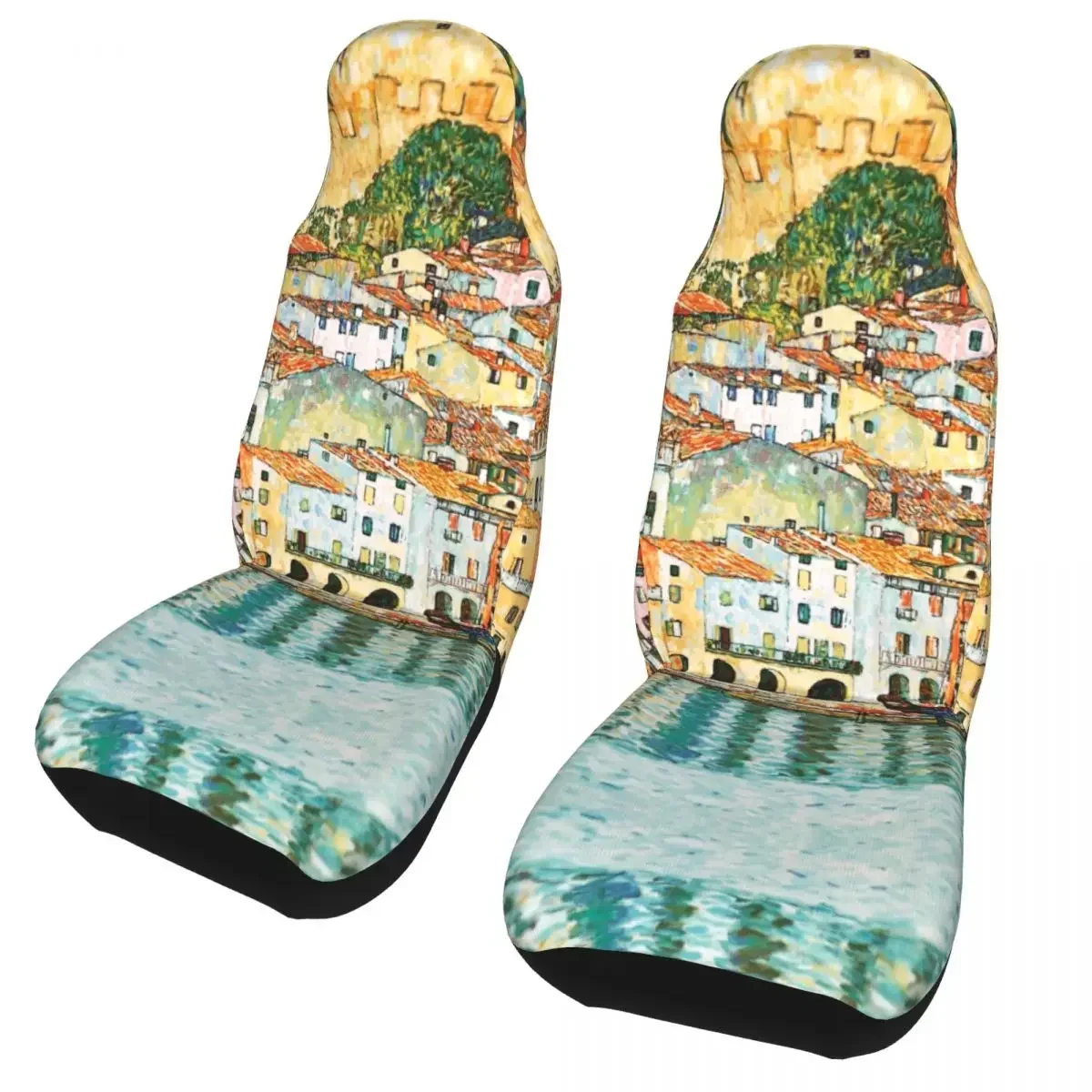 

Gustav Klimt Malcesine On Lake Garda Универсальные чехлы на автомобильные сиденья для автомобилей, грузовиков, внедорожников, рисунков, авто, защита сидений, 2 шт.