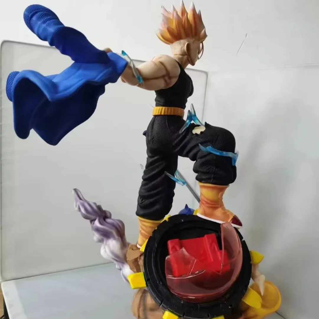 50cm Super Saiyan Torankusu  Anime  Machine Statue Model Ornaments Box Future Trunks Three Heads Action  Collect  Doll Gift Toys