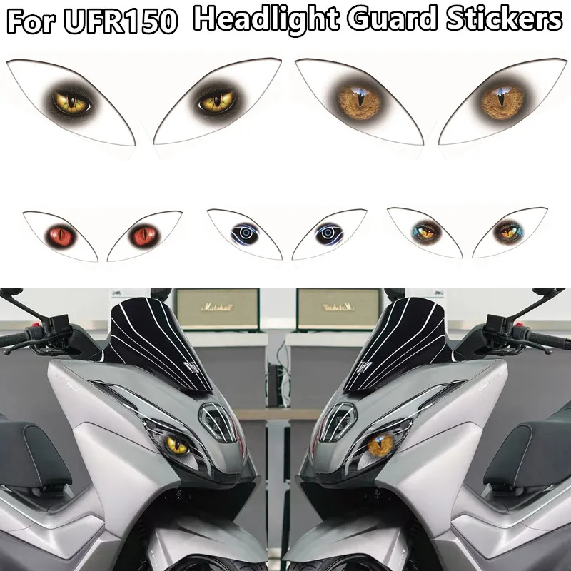 Motorcycle Headlight Sticker Accessories For HAOJUE UFR150 2025 Motorbike Headlamp Decal Protection Fit For UFR150 2025