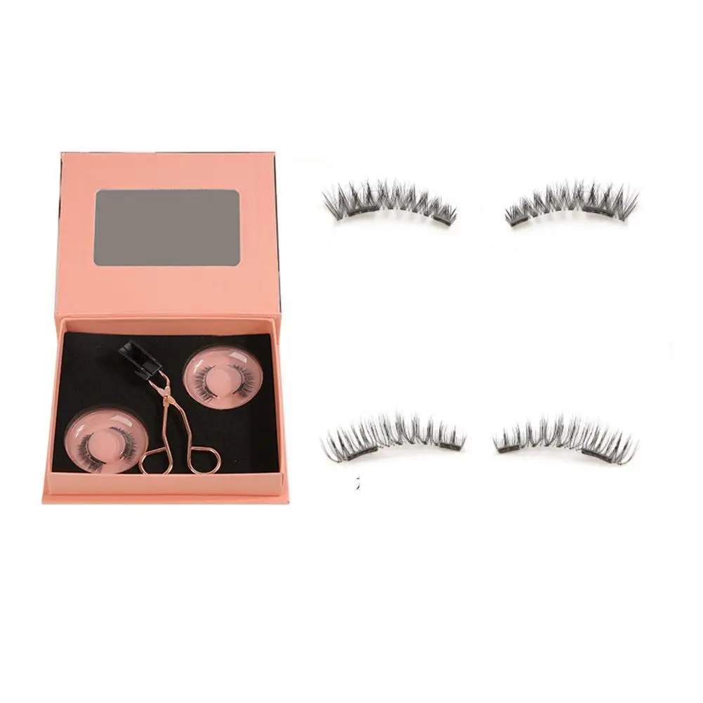 Wimpern magnetische Wimpern 2 Paar Magnet Wimpern Eyeliner falsche Wimpern wieder verwendbare dichte Wimpern Kit natürlichen Look für Frauen Mädchen l h0t8