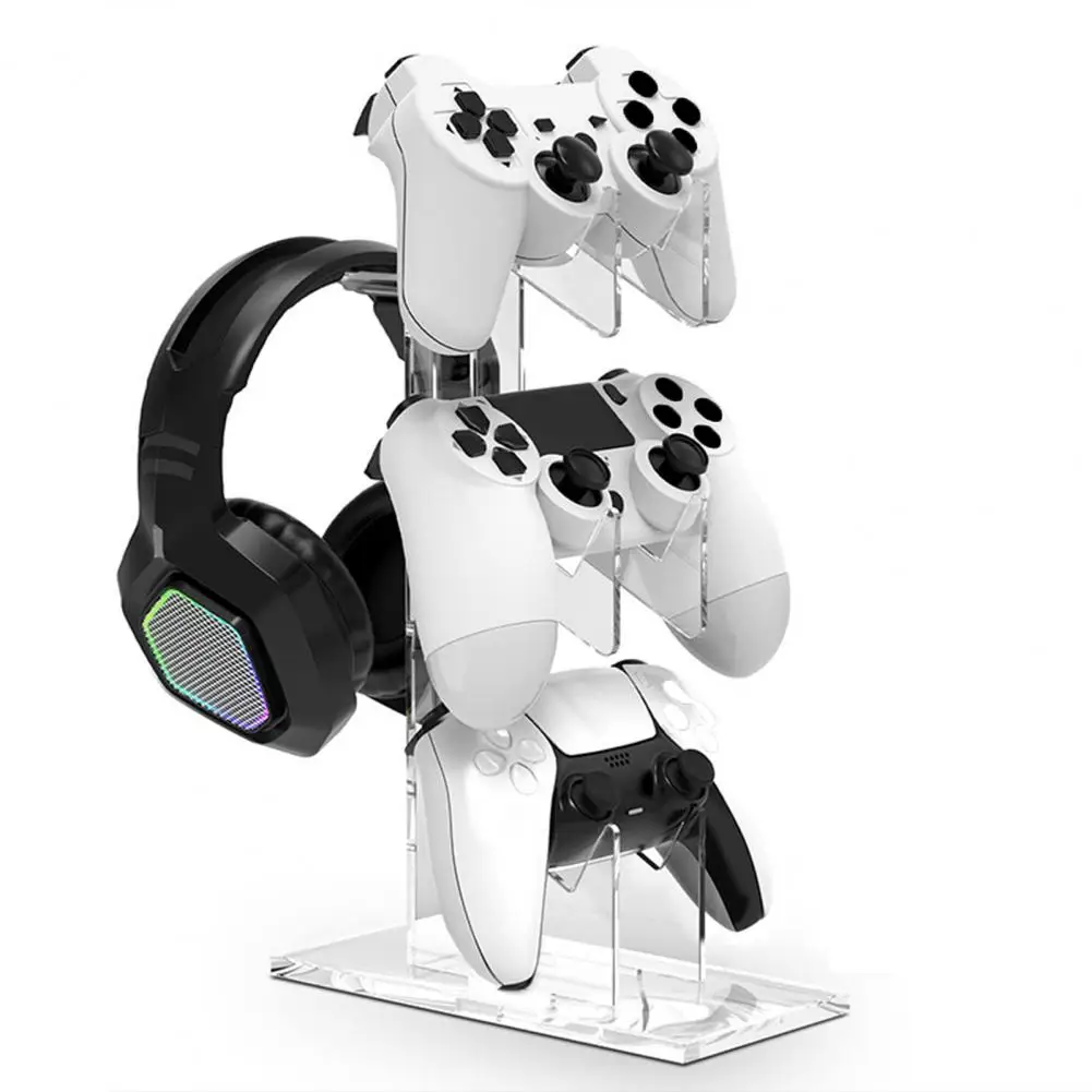 Gamepad Stand Headphone Controller Stand Universal 3-tier Game Controller Headset Stand for Ps5 Switch Pro for Controllers