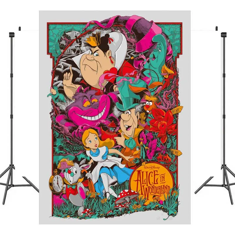 Alice in Wonderland Tapestry Birthday Party Background Supplies Baby Shower Magic Girl Room Decoration Photography Home Decor