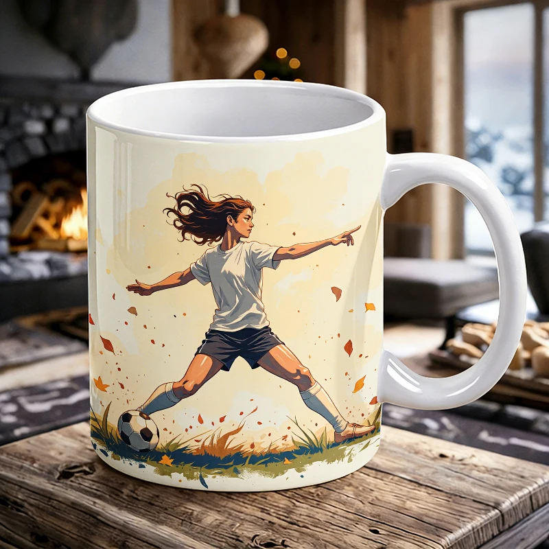 

Energetic Kick A Dynamic Soccer Illustration Mug with a bottle opener function of 2026 Major Football Event