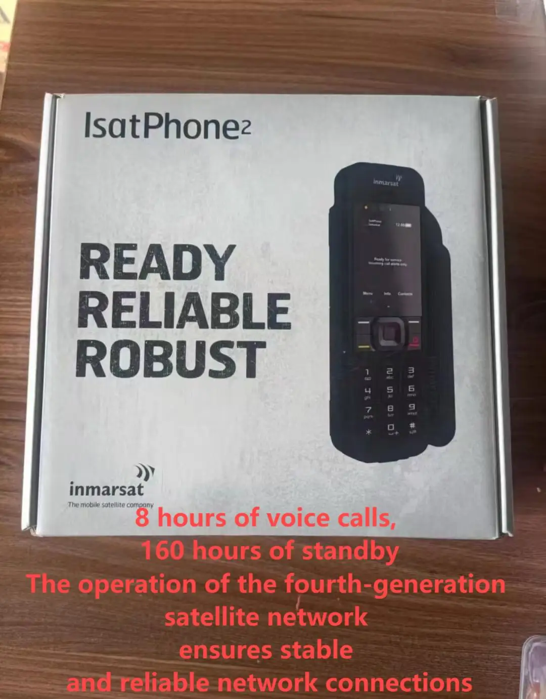 HS2, Sturdy and durable, with an ultra-long standby time of 160 hours, IP65 waterproof, IK04 shock-resistant satellite phone