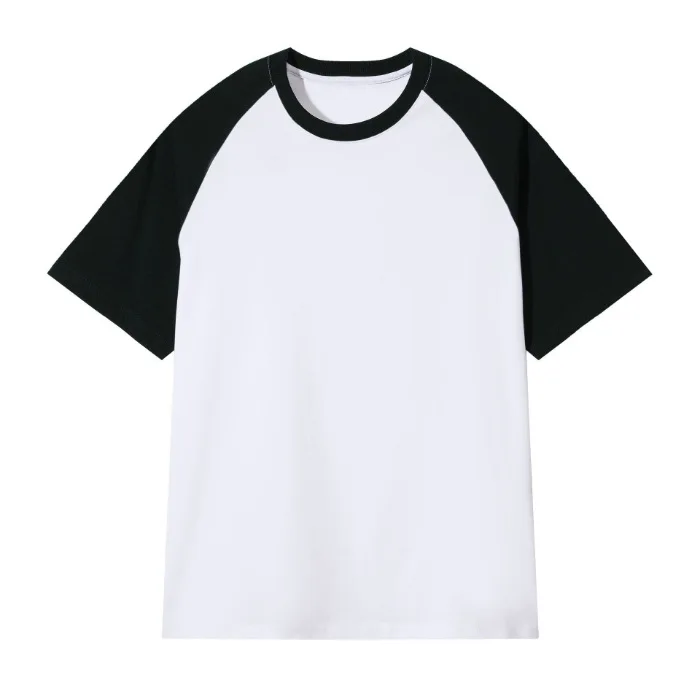 2026 Summer New Girls fashion Teenager splicing black to grey white t-shirt cotton slim thin Clothes Toddler 4 8 to 10 12 year