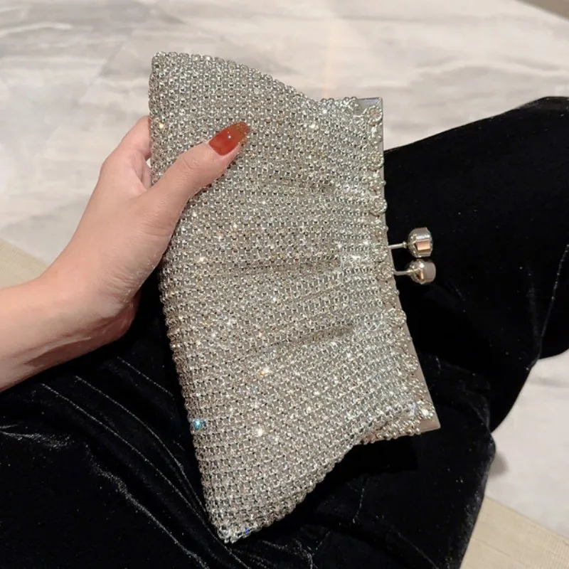 Luxy Moon Luxury Rhinestone Evening Clutch Bag Dress Wedding Bride Handbag Shiny Design Party Banquet Lady Portable Purse Z534