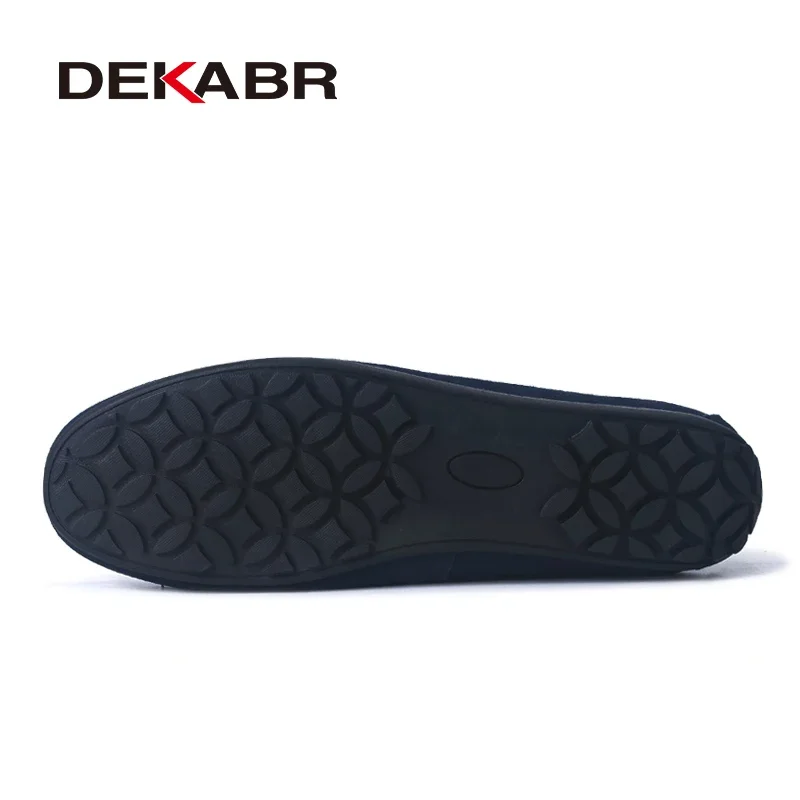 DEKABR Brand Fashion Summer Style Soft Loafers Genuine Leather High Quality Flat Casual Shoes Breathable Men Flats Driving Shoes