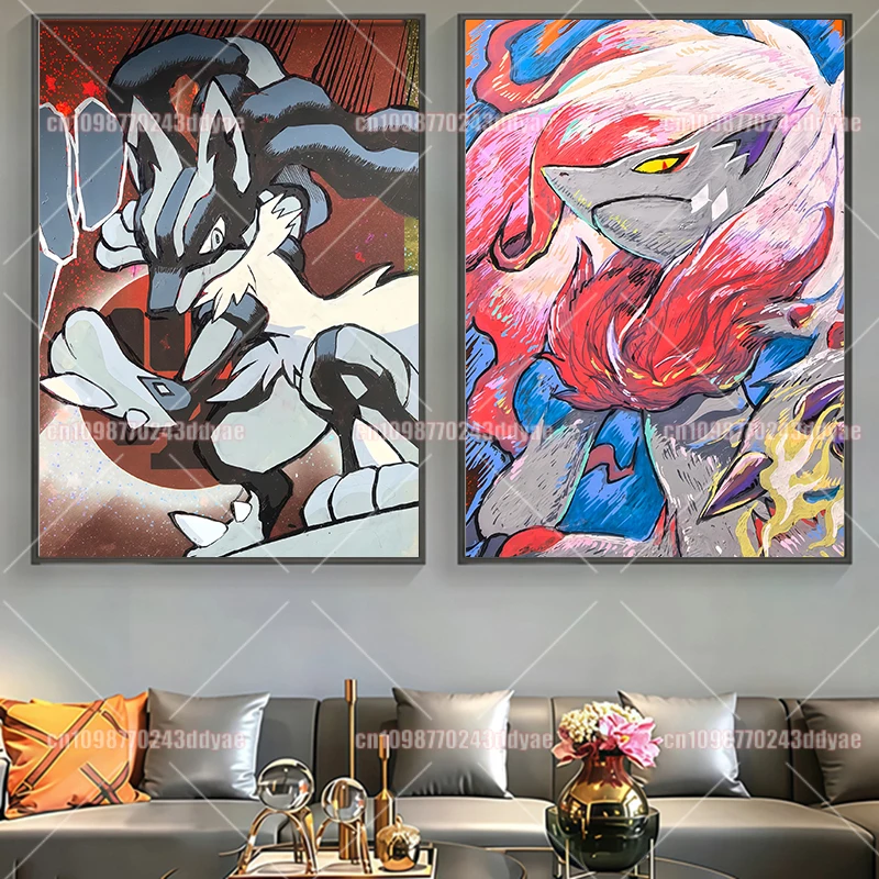 Pokémon Poster Canvas Print Trend Comic Home Wall Art Modern Living Room Gift for Friends Decorative Painting Aesthetics view 4