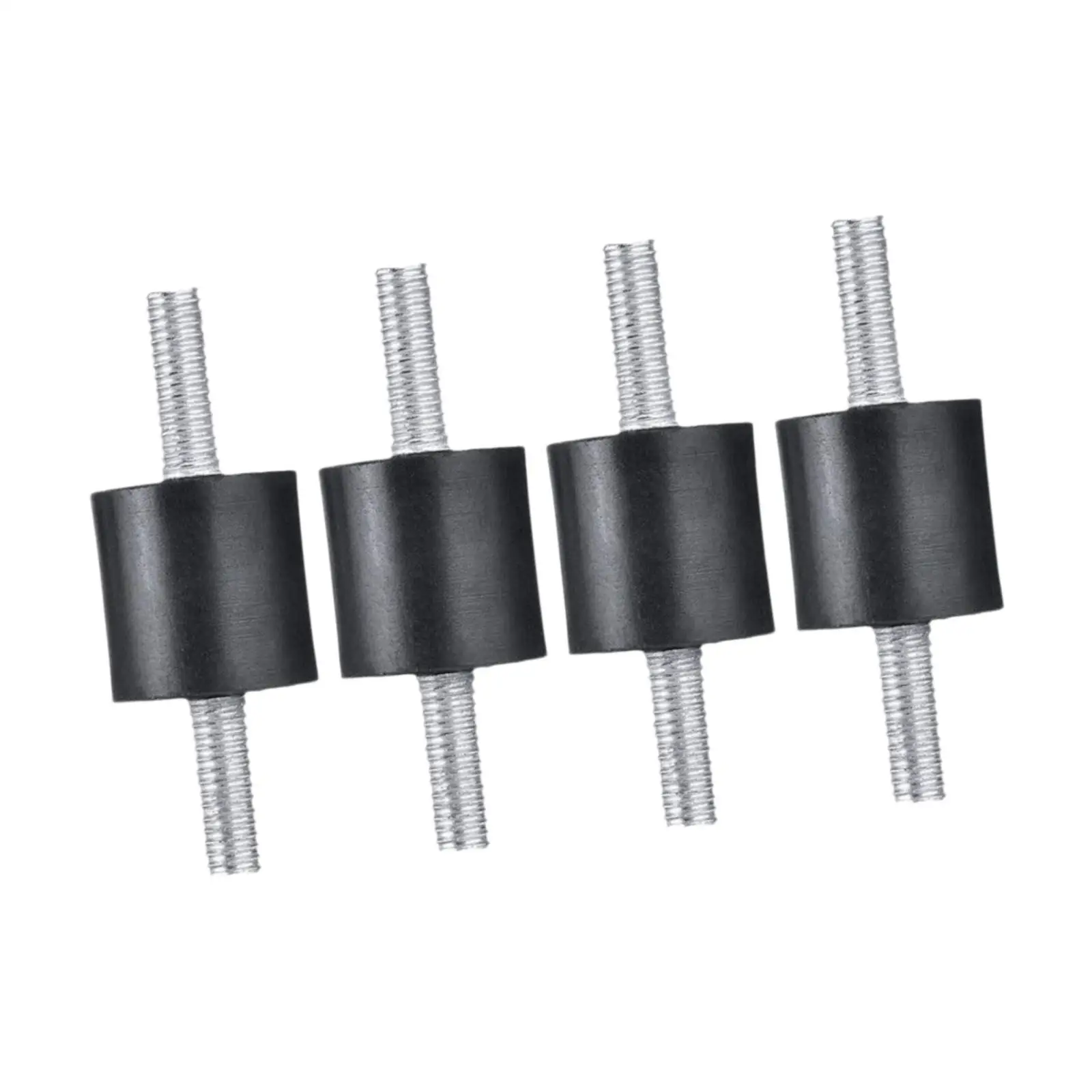4 Pieces Rubber Mount Shock Absorber M6 with Double Screw Studs Anti Vibrations Isolator Mounts Rubber Mounts for Water Pump