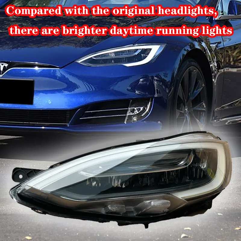 ترقية واستبدال نماذج جديدة من المصابيح الأمامية للسيارة LED 12 فولت 6000 كيلو للطراز S 2014-2019