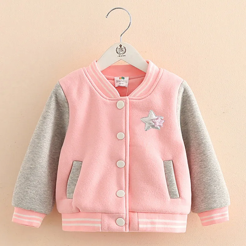 2024 Autumn Winter Fashion 2 3 4 6 8 10 Years Children Color Patchwork Mandarin Collar Plus Velvet Jacket For Baby Kids Girls