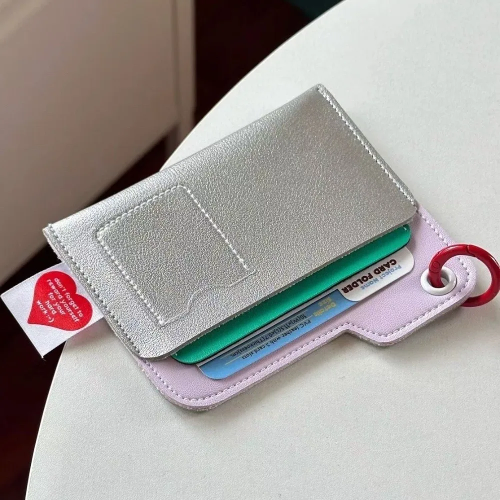 Durable PU Leather Card Holder Ultra-thin Multi-card Holders Card Bag Lightweight Candy Color Passport Holder Women Men