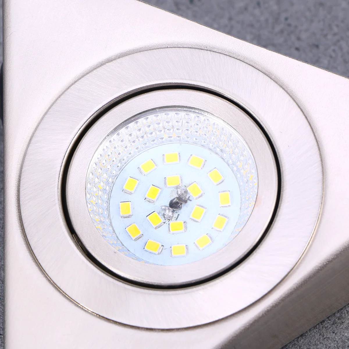 

Stainless Steel Led Under Cabinet Lights 13X13Cm Triangle Mini Shelf Light For Kitchen Wardrobe Wine Cooler Display