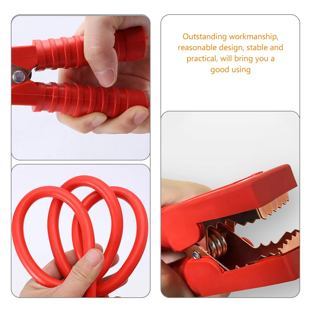

Heavy Duty Jumper Cables Car Quick Connect Wire Clips Insulated Clamps Power Line For Suv Automotive