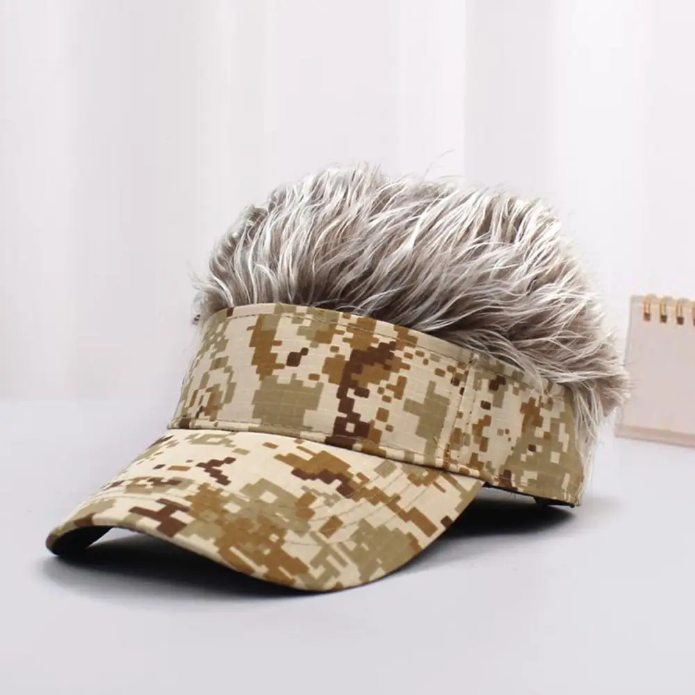 Peluca exquisita con visera para hombres y mujeres, gorro de peluca ajustable, gorra de calle, Moda de Primavera