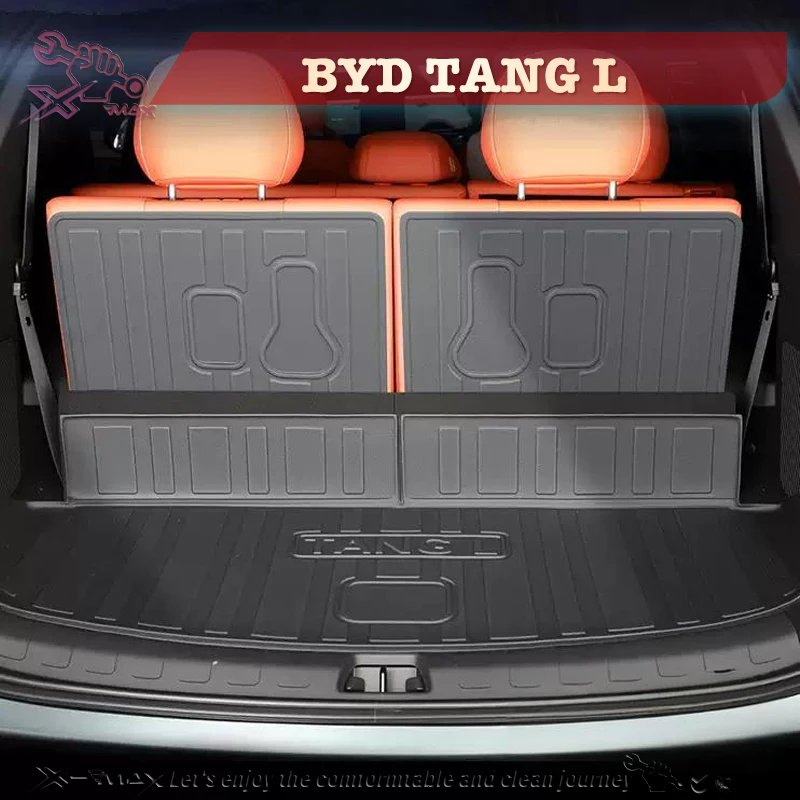

For BYD TANG L DM-i DM-p EV 2025 Custom Fit Car Trunk Mat All Season Cargo Mat 3D Shaped Laser Measured Trunk Liners