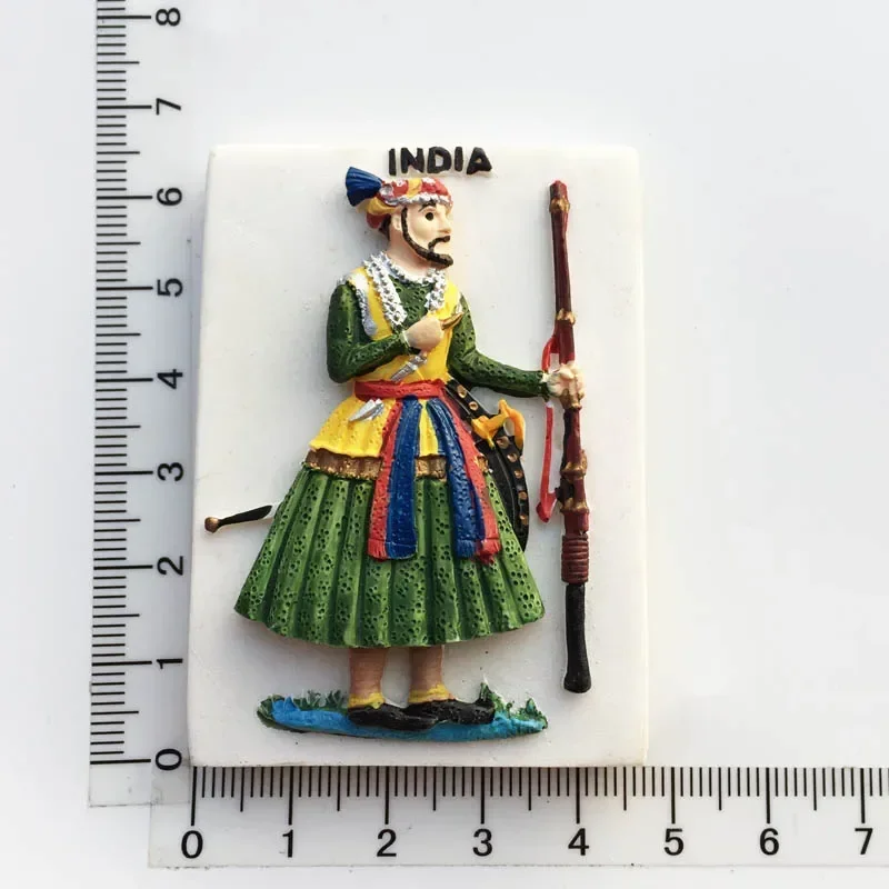 India Fridge Magnet Tourism Souvenir Rajasthan Bangalore 3D Resin Painted Crafts Magnets for Refrigerators Sticker Home Decor