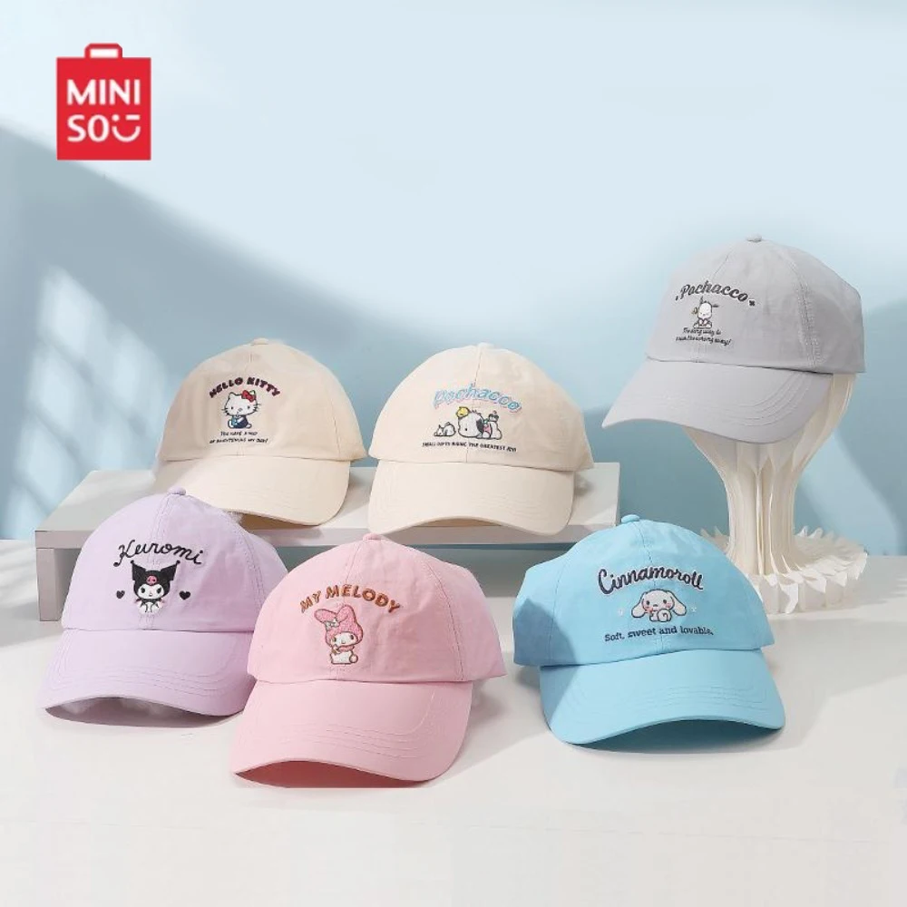 

Miniso Sanrio Hello Kitty Cute Empty Top Hat Summer Baseball Hat Sunshade Hat Yugui Dog Kuromi Hat