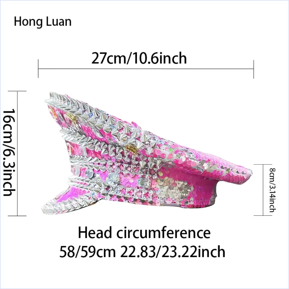 홍루안 옐로우 레이저 가죽 루프 캡틴 모자, 여성용 라인스톤 & 밀리터리 캡, 레이브 페스티벌 액세서리 & 파티 캡 남성용