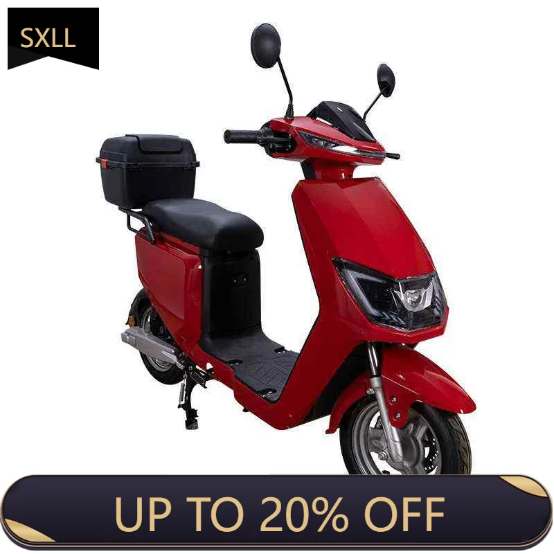 SXLL Factory Wholesale 2026 New 800W 60V Adult Electric Scooter Stylish Streetbikes Commute Moped with Rear Storage Box