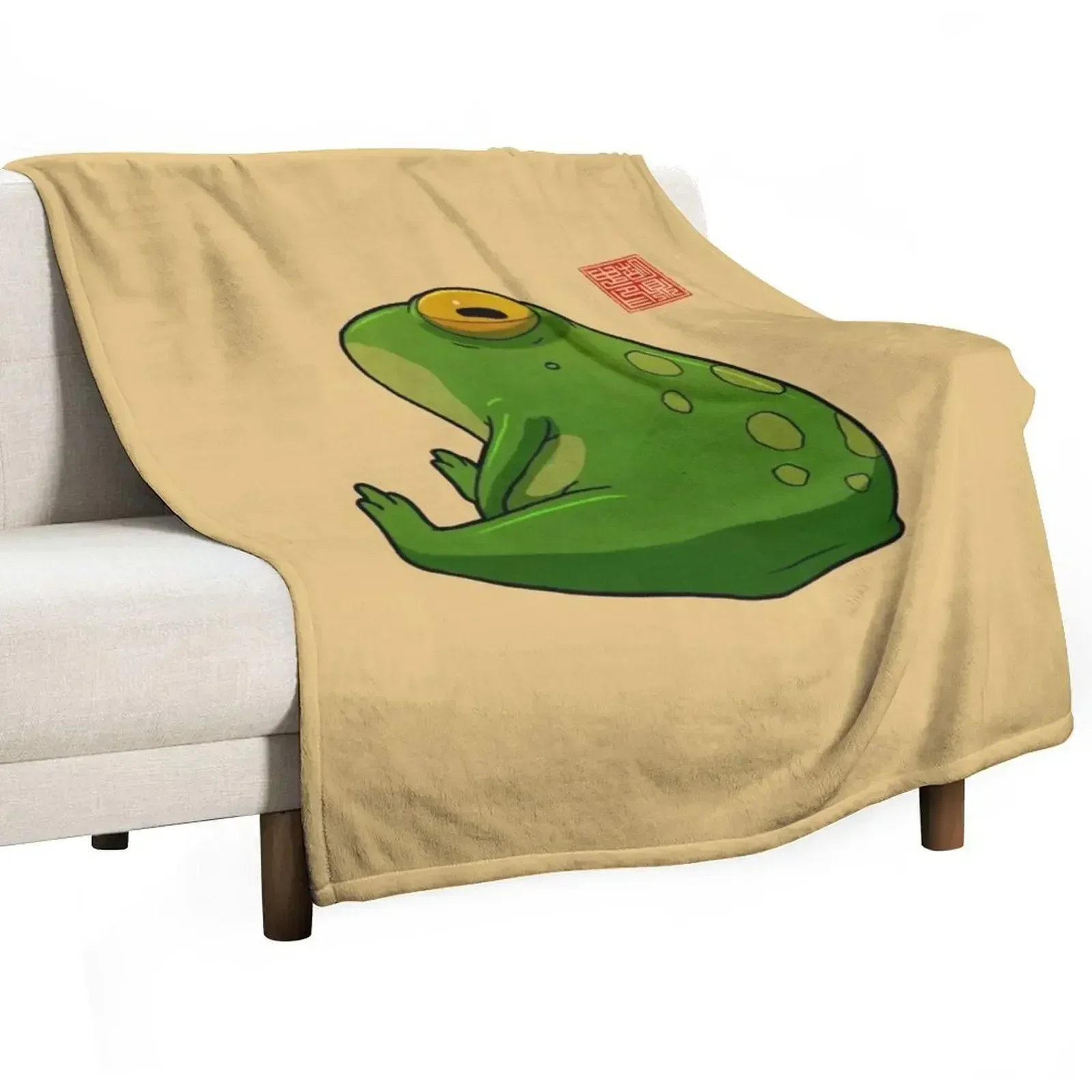 Grumpy Frog Throw Blanket Baby Plaid on the sofa Luxury Thicken Single Travel Luxury Throw Blankets