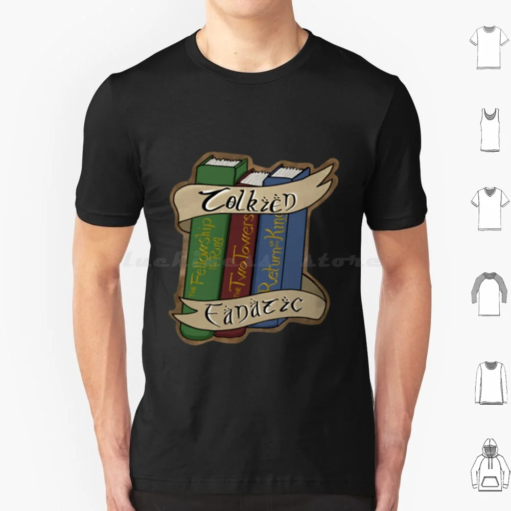 Tolkien Fanatic Book Stack T Shirt Men Women Kids 6xl The Tolkien Gandalf Bilbo Frodo Fantasy Aragorn Smaug The Shire Middle