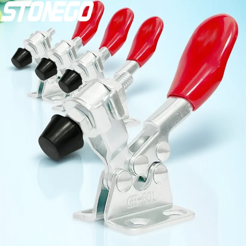 4PCS Horizontal Quick Clamp Workholding Clamp Chuck GH201 Woodworking Engraving Machine Compressor