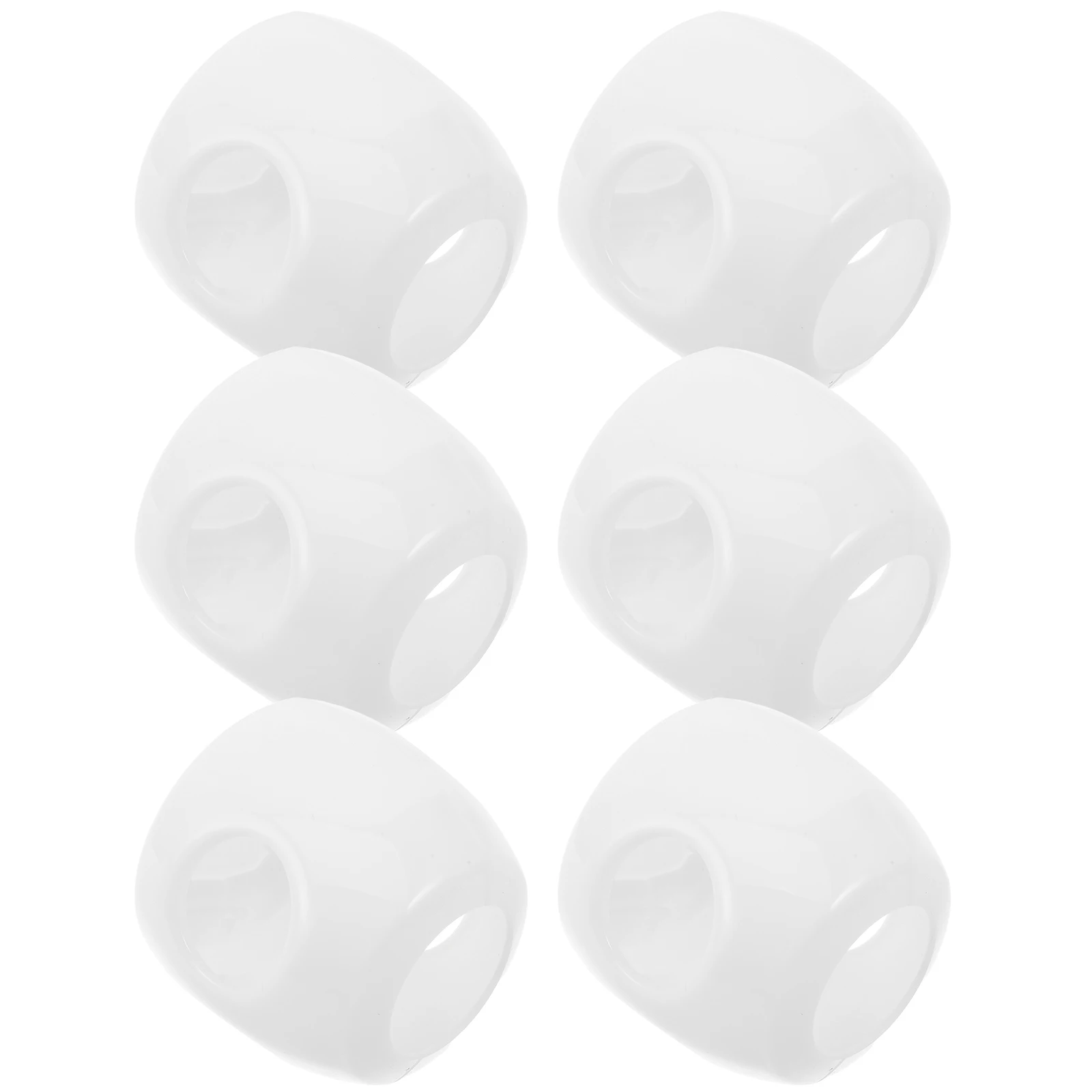 

6pcs Door Handle Covers Round White Proof Knob Protector Safety Guard Childproof Handle Cover - Universal Fit Pp