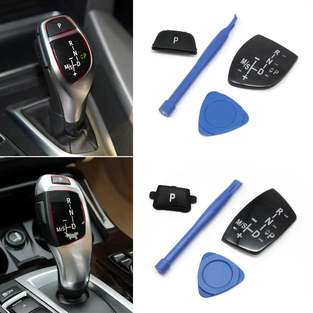 Image of Auto Innen Schaltknauf Panel Aufkleber Abdeckung P Taste Ersetzen Für BMW 1 2 3 4 5 7X3X4 F20 F30 F31 F10 F11 F01 F02 F25 F26