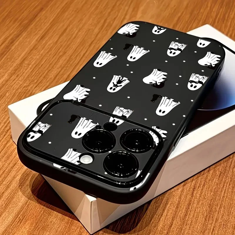 Halloween-Handyhülle mit Geister-, Kürbis- und Fledermaus-Motiv für iPhone 18 17 Pro Max 16 15 14 Plus 13 12 11 XS X XR Stoßfeste Silikon-Schutzhülle