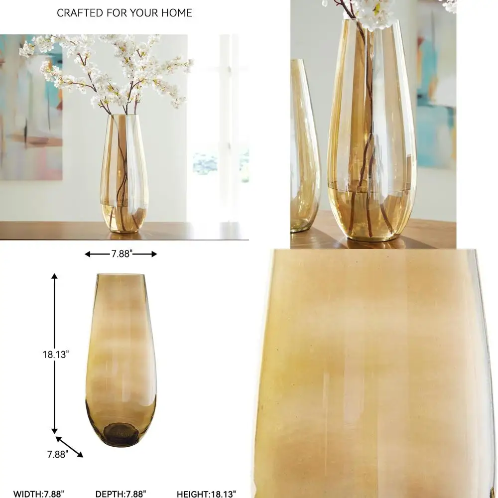 

Light Brown 18 Glass Vase for Indoor or Outdoor Use by Rhettman Farmhouse