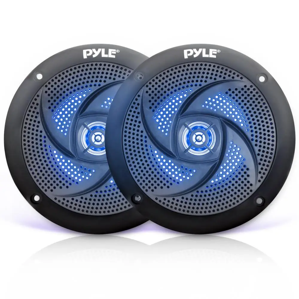 

Pyle Low-Profile Waterproof Marine Speakers - 100W 4 Inch 2 Way 1 Pair Slim Style Waterproof Weather Resistant Outdoor Audio